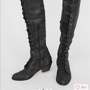 Jeffery Campbell/ Free People Lace Up Boots Size 9